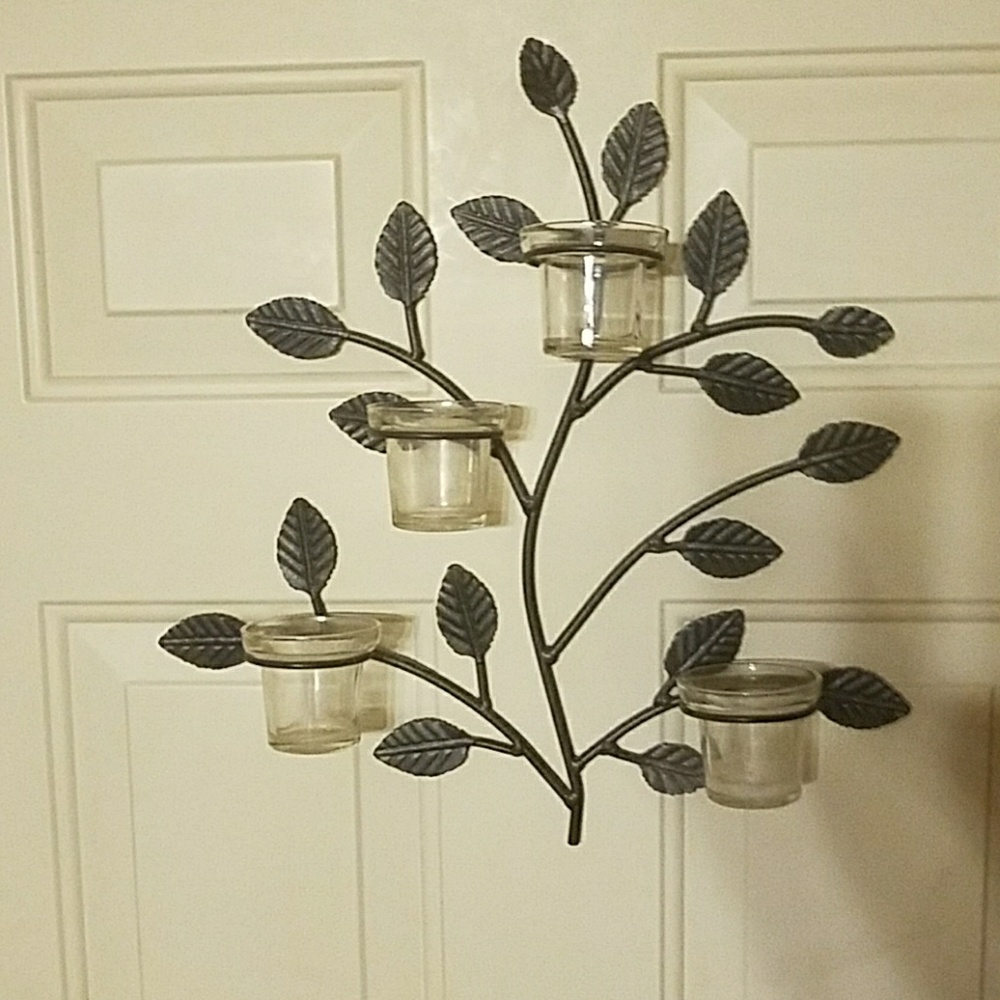 4 cup wall hanging candle holder